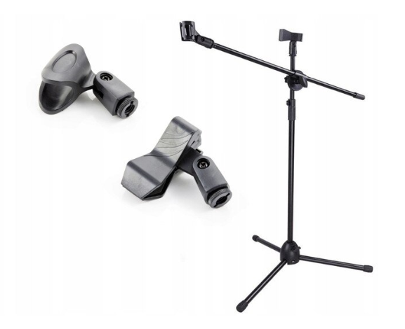 Suport microfon Massa, 200 cm, 2 manere, Negru, AT PERFORMANCE